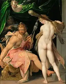 Hercule et Omphale, Bartholomäus Spranger, v. 1585. Musée d'histoire de l'art de Vienne, Vienne