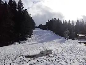 Vue aérienne de la station.
