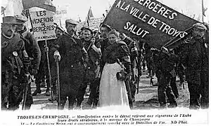 Le « bataillon de fer » de Bergères et sa cantinière.