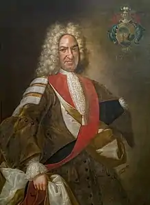 Pierre II de Poulhariès, capitoul en 1724 (par Antoine Rivalz, musée des Beaux-Arts de Carcassonne).