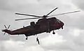 Un des Sea King est peint avec les couleurs nationales belges pour fêter les 25 ans de l'escadrille.