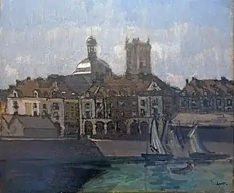 Dieppe, les arcades et la Darse par Walter Sickert (1898)