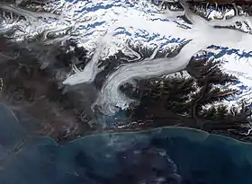 Vue satellite du glacier