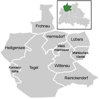 District map of Reinickendorf