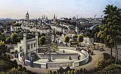 Berne, vue de la fosse aux ours vers 1880.