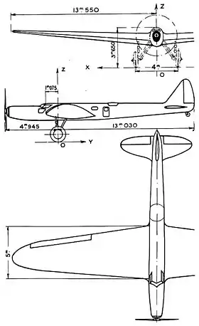 vue en plan de l’avion