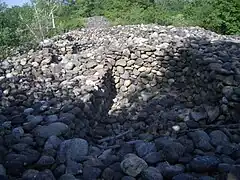 Restes des constructions.