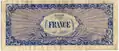 Billet de 100 anciens francs français type 1944 américain avec mention France au verso (verso)