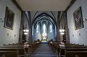 Intérieur de l'église catholique.