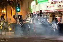 Behind the scenes shots of Black Veil Brides shooting their music video for "Rebel Love Song".