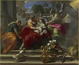 Thomas Blanchet, Iris coupe le cheveu fatal à Didon sur le bûcher, v. 1655.