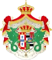 Armoiries d'Auguste de Beauharnais comme Prince consort de Portugal.