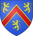 Maison de Chevron-Villette : D'azur au chevron d'or chargé d'un chevron de gueules.