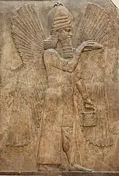 Génie protecteur ailé, palais de Dur-Sharrukin, Musée du Louvre.