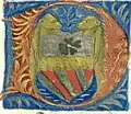 Blason et oursons (fol. 196)