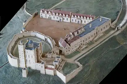 Maquette du château tel qu'il devait être, fin XVIIe siècle.