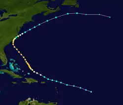 Parcours de l’ouragan Bonnie