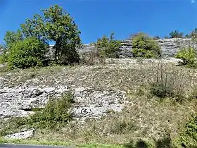 Le coteau au nord du lieu-dit le Moulin de Beaufery.