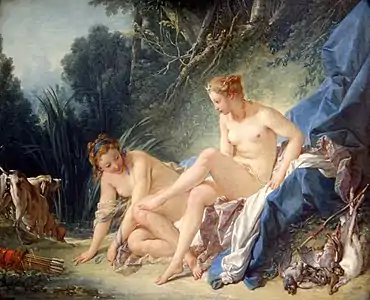 Diane sortant du bain (1742) de François Boucher, musée du Louvre, Paris.