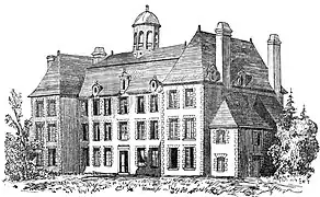 Le château, peu avant la destruction du corps central, par Georges Bouet.