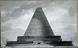 Projet de cénotaphe de style égyptien, 1786.