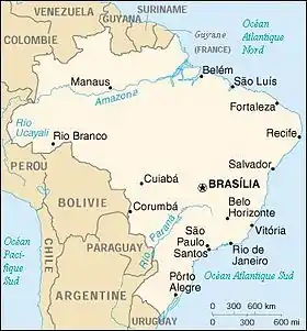 carte : Géographie du Brésil