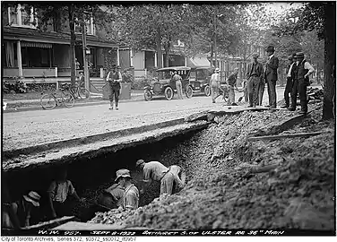 Travaux sur Bathurst Street (1922)