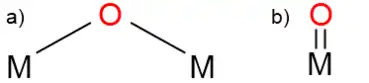 Ligand oxo (a) pontant, (b) terminal.