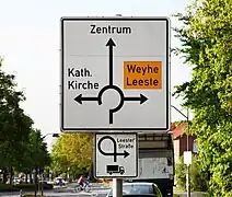 Panneaux indicateurs en Europe.