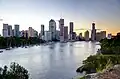Brisbane, vue généraledepuis Kangaroo Point (en).
