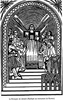 Illustration pour le livre "L'Histoire de Notre Bretagne", 1922, par Jeanne Malivel