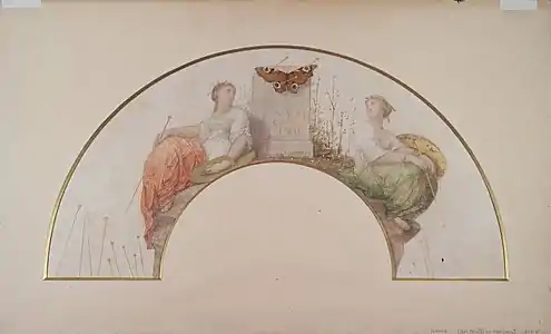 L'Entomologie, étude pour un éventail (vers 1872), New York, Brooklyn Museum.