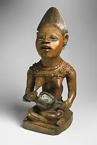 Maternité Phemba alaitante avec miroirBrooklyn Museum.