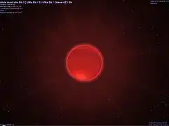 Une naine brune rougeâtre sombre rayonnant légèrement