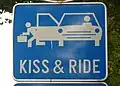 Panneau Kiss & Ride à Bruxelles.