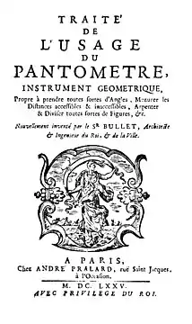 Traité de l'usage du pantometre, 1675.
