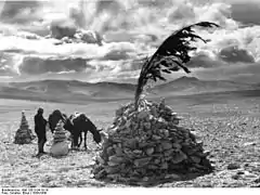 Obo au passage du col de Kongra La (sv)(Ernst Schäfer, 1939).