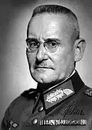 Photographie en noir et blanc de Franz Halder, en uniforme, en 1938