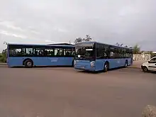 Deux autobus de M'dina Bus.