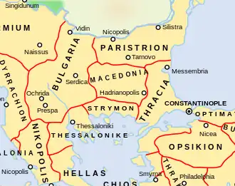 Le thème de Thrace en 1045