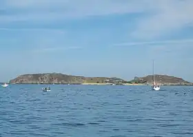 Cézembre vue du bateau-navette.