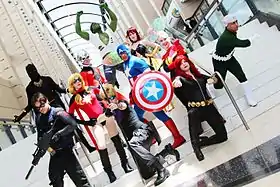 Cosplay de quelques membres des Vengeurs.