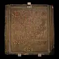 Plaque de Sextus Coelius Pyrinus, en marbre. CIL XIII, 2109. Musée Lugdunum.