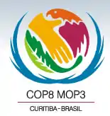 Logo de la 8e Conférence sur la biodiversité à Curitiba (COP-8, 2006)