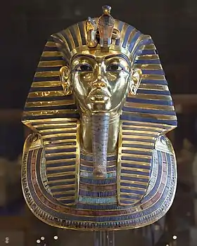 Masque funéraire de Toutânkhamon, exposé au Musée égyptien du Caire.