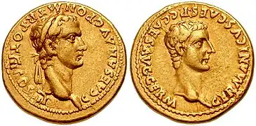 Caligula et son père Germanicus.