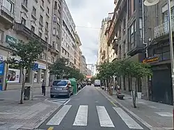 La rue García Camba vue de l'est