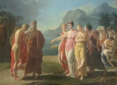 Calypso recevant dans son île Télémaque et Mentor, 1804 (musée des Beaux-Arts de Caen)