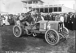 Jenatzy au Grand Prix de France à Dieppe en 1908, sur Mors (16e).