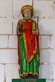 Saint CrépinBois polychrome XVIe siècle.